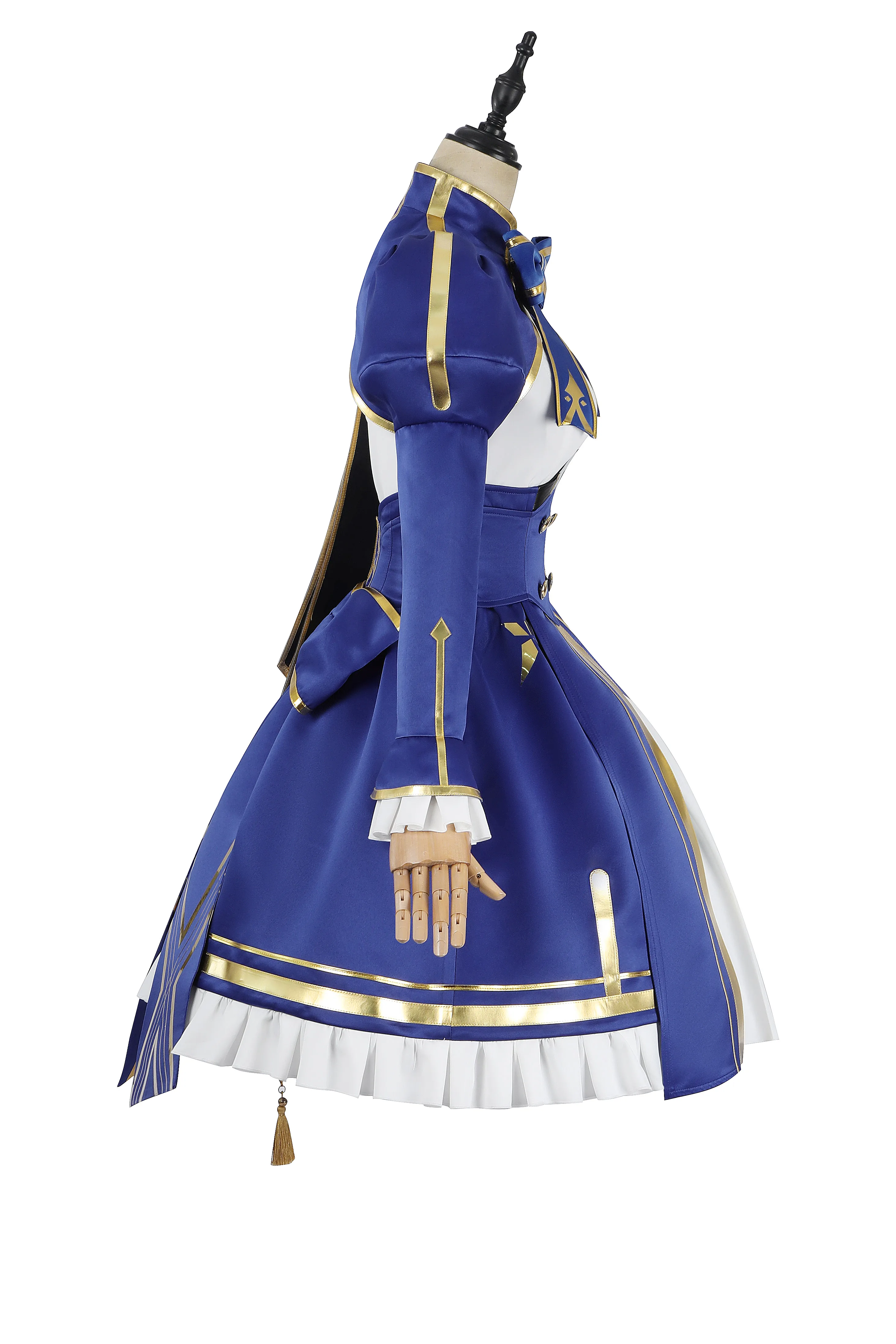 لعبة هونكاي كوسبلاي ستار رايل X صابر زي نسائي أزرق توب تنورة أغطية الرأس القوس الهالوين كوس المرحلة الزي