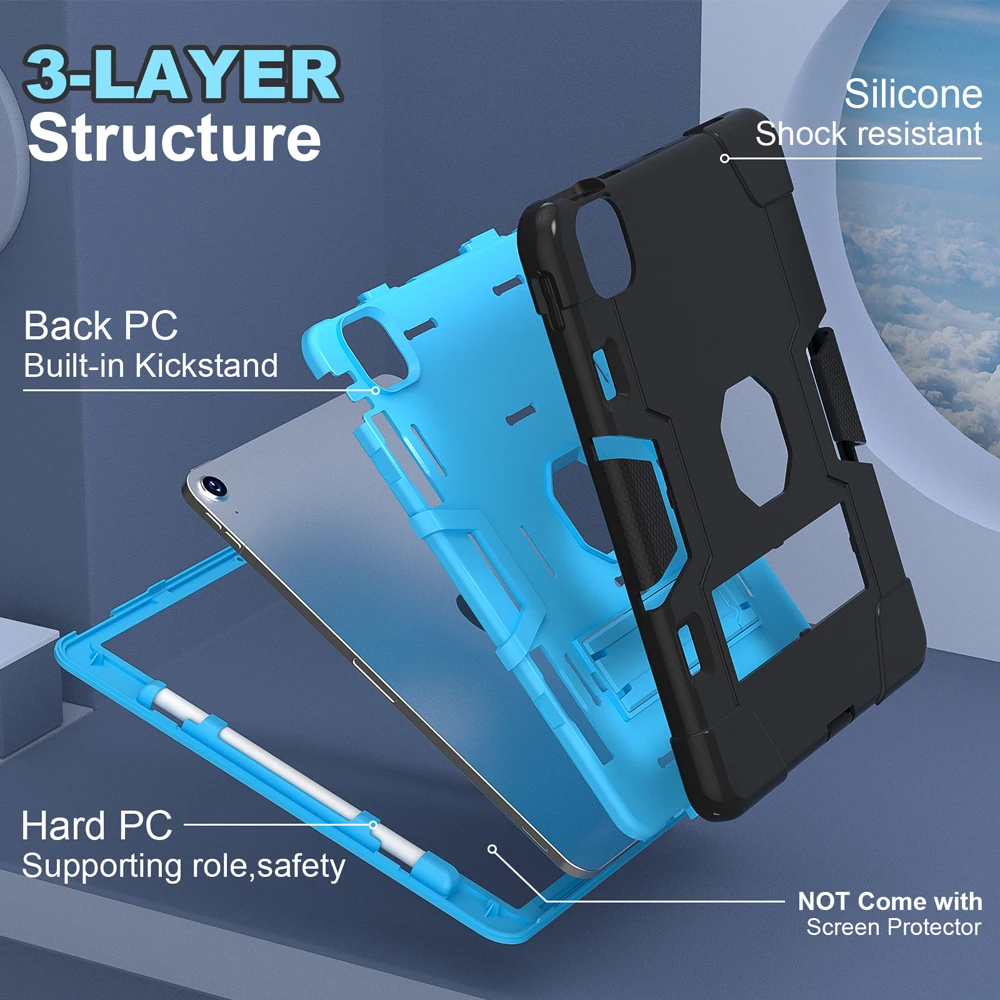 

11.0" Tablet Cases For iPad Air11 Air 11 2025 2024 M3 M2 Case A2902 A2899 Cover Shockproof Fundas TPU Silicone PC Stand Shell