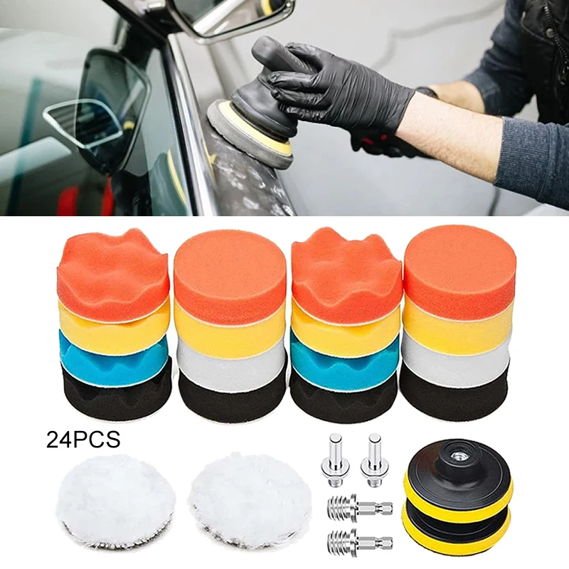 

Car Polishing Wheel Sponge Self-adhesive Polishing Set Wear-resistant Polishing Wheel Disc For Metal Marble Stone Polishing