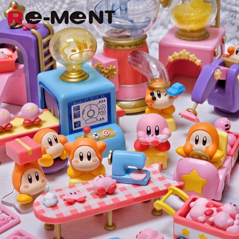 Re-Ment Waddle Dee's Toy Factory Kirby Blind Box Scena in miniatura Giocattolo di caramelle Ornamento da collezione per regalo per bambini