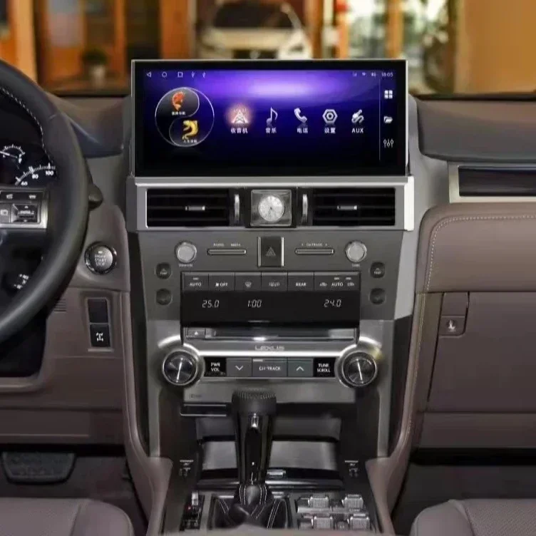 6 + 128 écran multimédia Android voiture Android DVD lecteur Radio GPS Navigation pour GX460 Support Oem 360 caméra