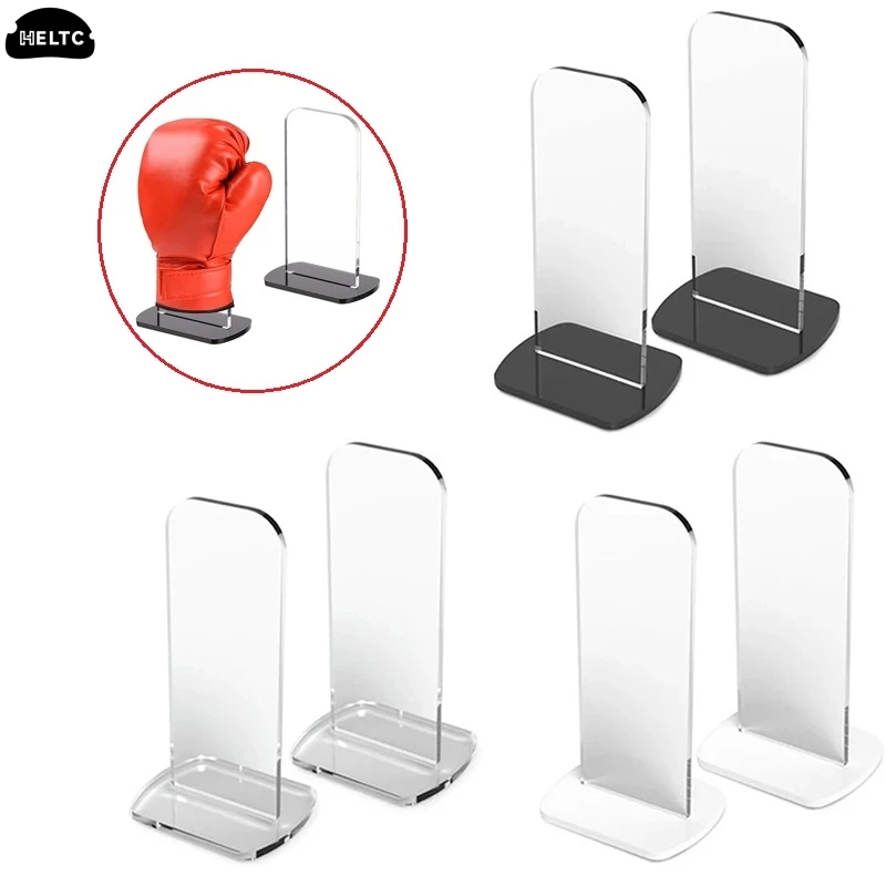 1*Boxing Glove Display Stand Storage Holder 2 Pcs Acrylic Display Stand Easy Stand For Home Bedroom Office Bedroom Desktop Stand