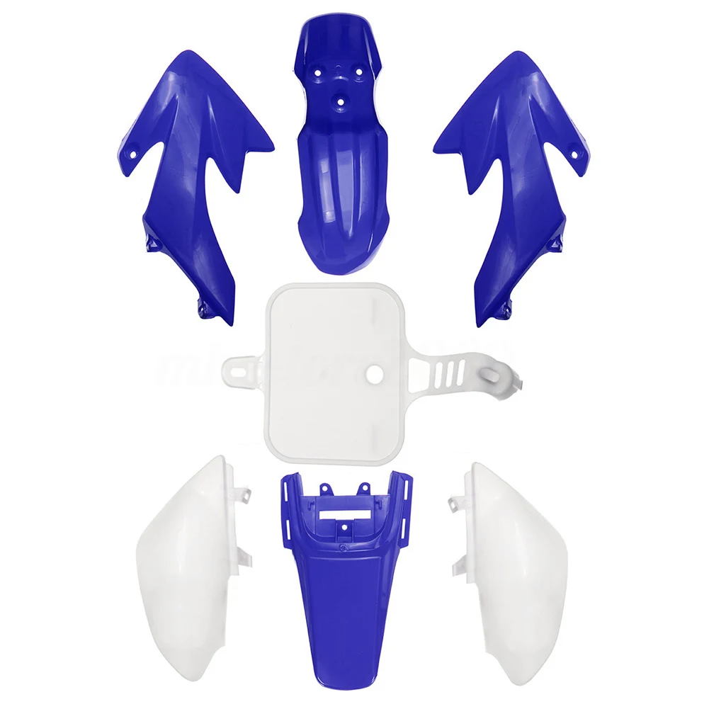 7pcs Full Body Plastic Fender Motorcyc Plastic Fairing Set for CRF 50 Dirt Pit Dirt Bike Plastic Motorcycle Plastic Fairing Set