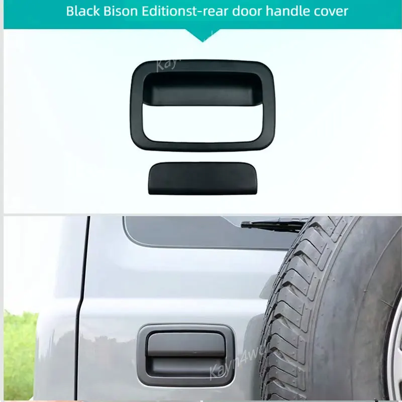 Off Road 4x4 Car Exterior Accessories Car Side And Rear Door Handle Cover For 2019+ SUZUKI Jimny JB64 JB74 Black Bison Editionst