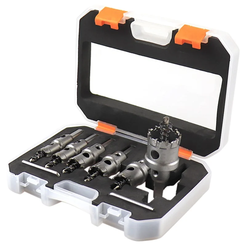 Il set di seghe a tazza in lega A43F-16-35 mm è adatto per utensili di perforazione per utensili di lavorazione dei metalli in lamiera di ferro in acciaio inossidabile