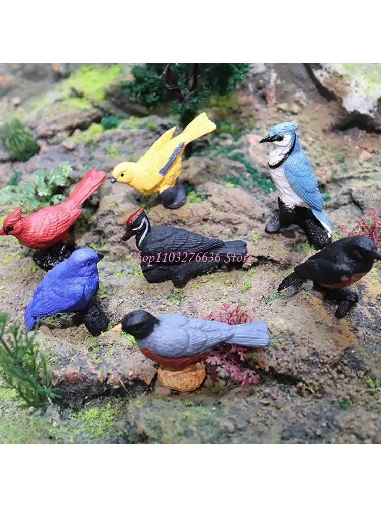 R6FD Kids Trick Toy Plastic Made Realistic Bird Figurines Creative for Age 6+ Kid