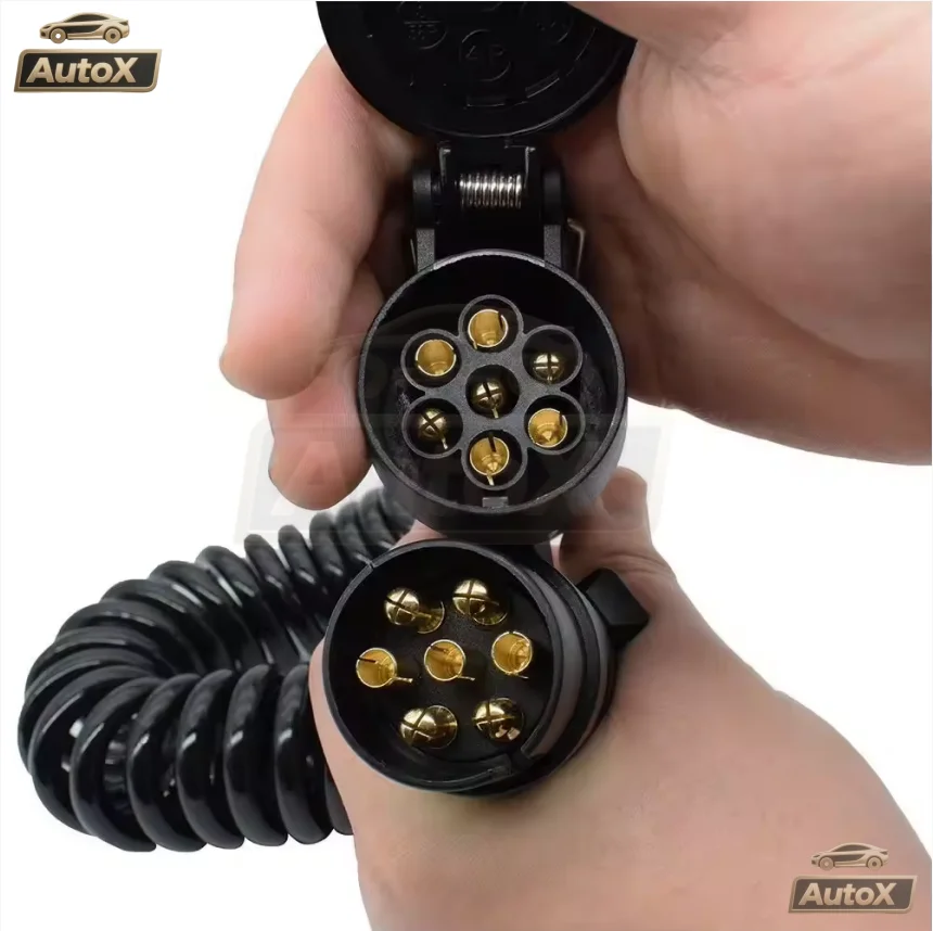 Plug Socket 2M 7 Pin Trailer Truck Light Board Extension Cable Lead Male To Female Wire Plug Socket Wire Part Couplings Circuit
