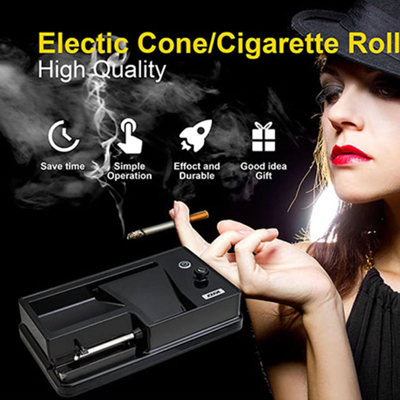 Electric Tobacco Roller Maker 6.5/8mm Automatic Key Cigarette Rolling Machine EU/US/UK/AU Plug DIY Smoking Accessory Gadgets