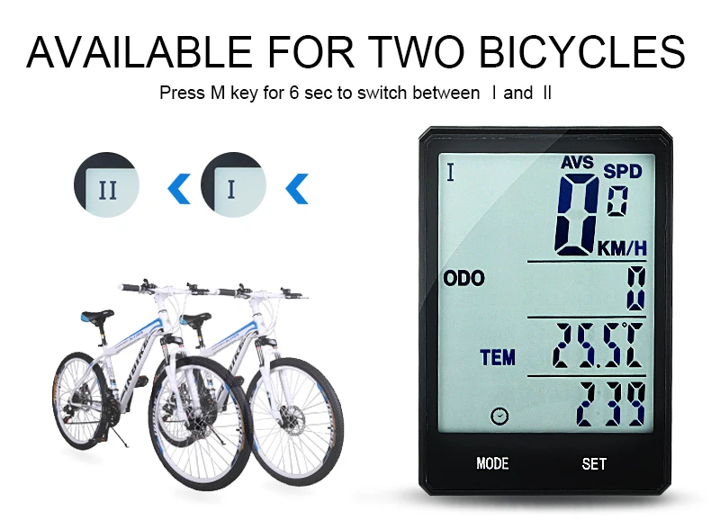 INBIKE 2.8 inch Bicycle Computer Wireless Bike Computer Light Headlight Set Rainproof Speedometer Odometer Cycling watch CX-9
