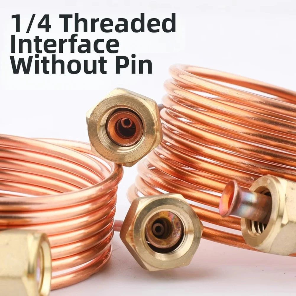 2m Copper Capillary Tube 3mm Refrigeration Air Conditioning Pipe For HVAC Cooling System Repair Installation