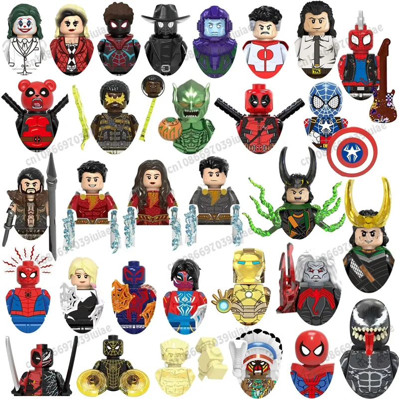 

G0126 Marvel Spider-Man Iron Man Captain America Loki Bricks Cartoon Character building block Birthday Present TV6205 TV6206