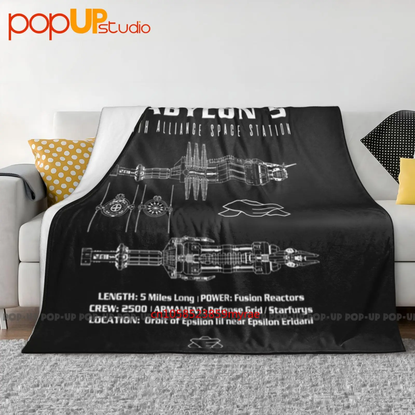 Babylon 5 Space Station Schematic Ultra-Soft Blanket Quilt Winter Sofa Cover Bed Covers