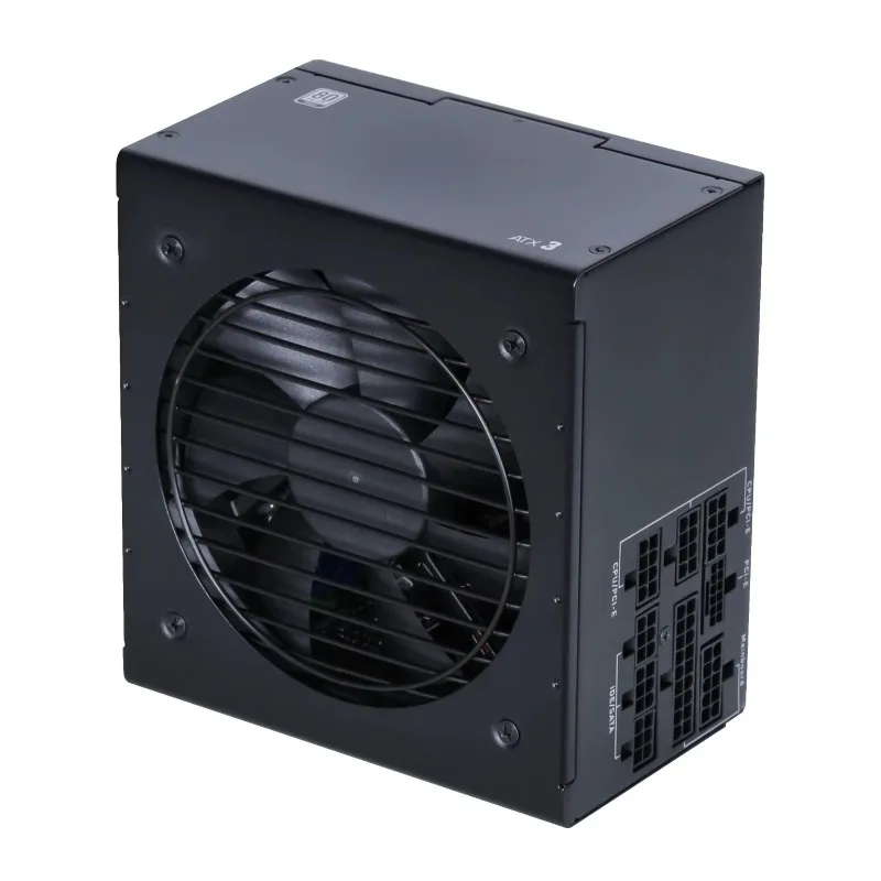 PC Power Suppl 80 Plus ATX PSU PCIe 5.1 PFC Desktop with 120mm FDB Fan and Main Capacitor