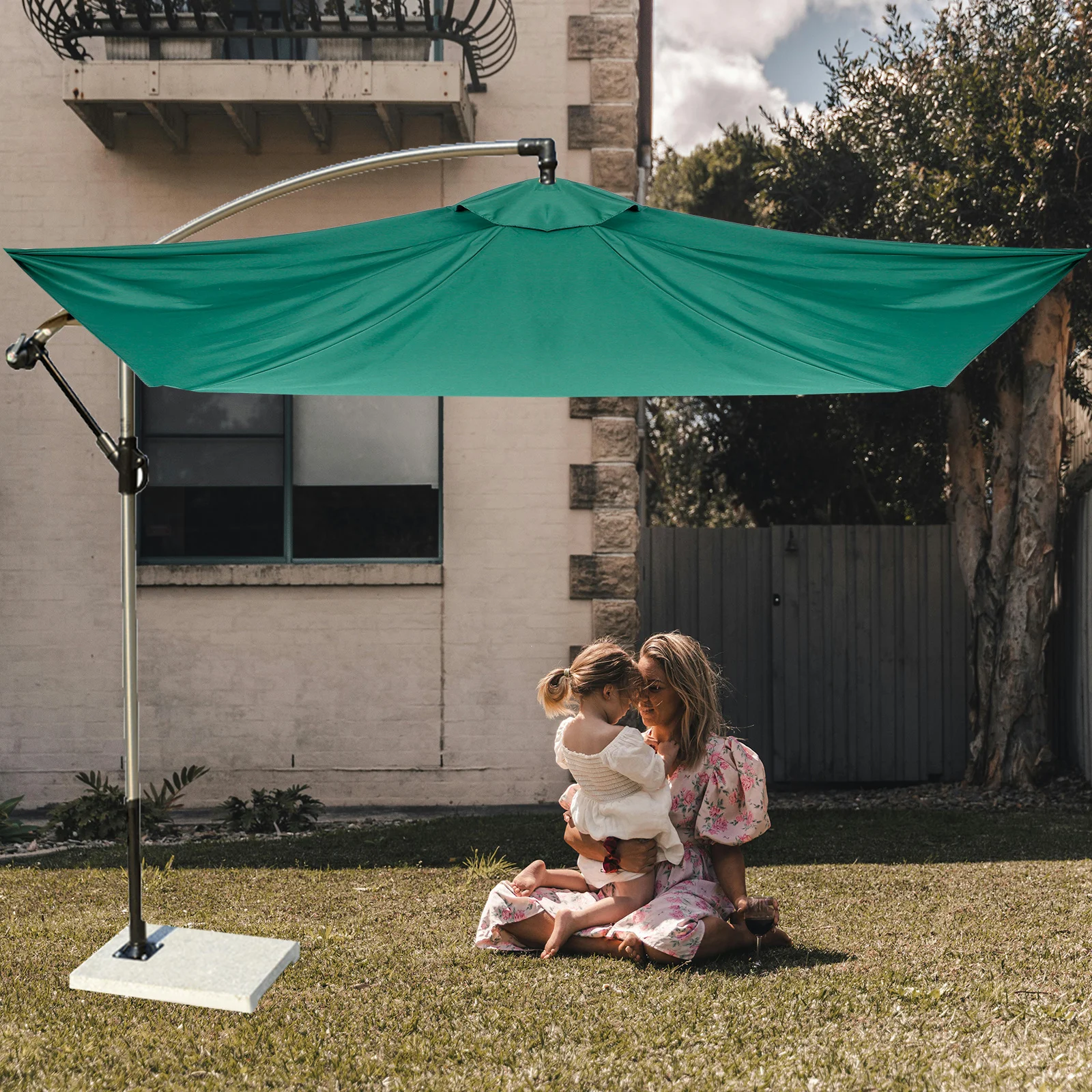 Outdoor Patio Umbrella Canopy Replacement Sun Wind Rain Protection Stylish Modern Design Easy Installation Yard Umbrella Canopy