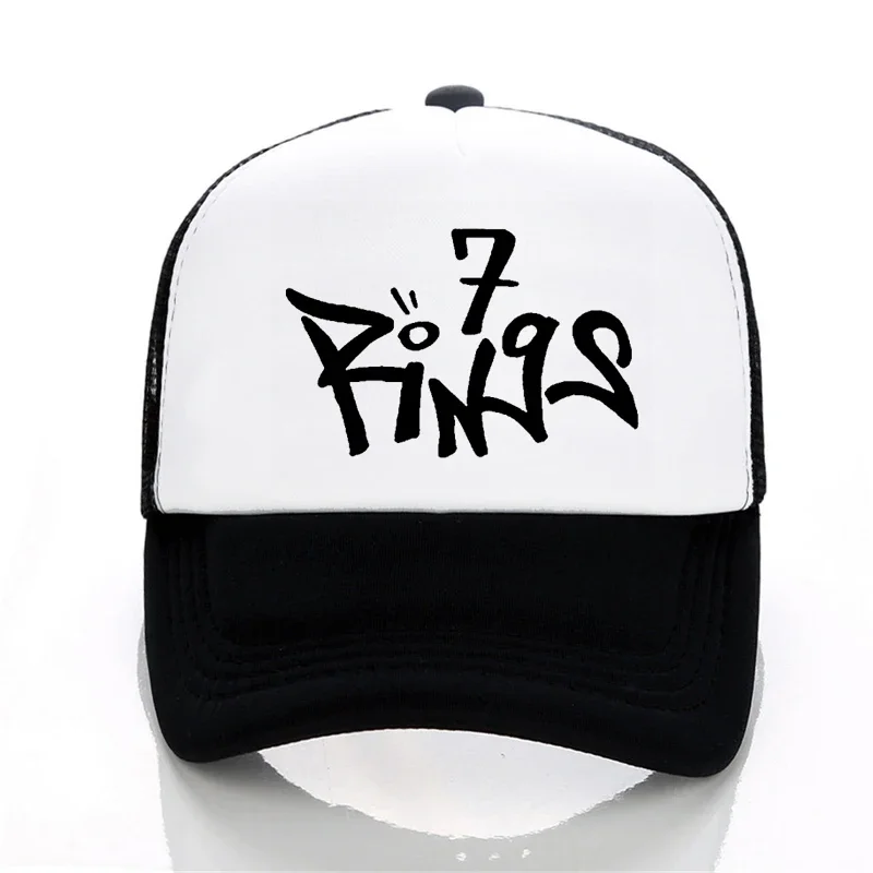 

7 Rings Seven Rings cap Ariana Grande Thank U Next Music Song Print Women Baseball caps Summer cool Snapback hat gorras