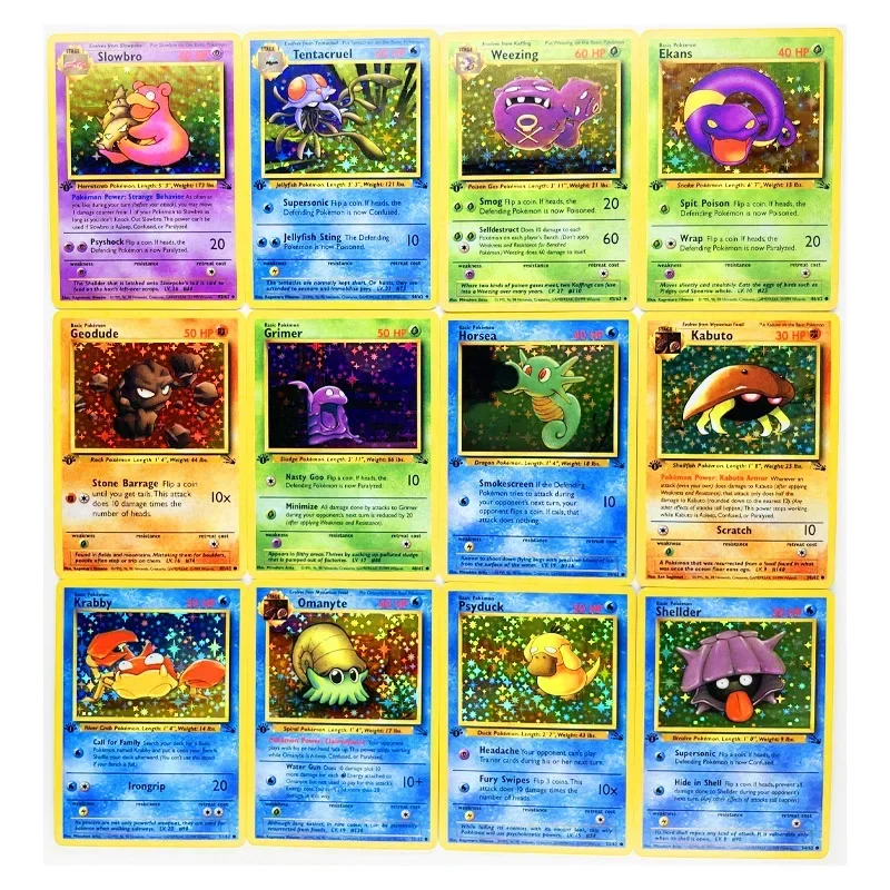 62pcs/set Fossil Secret 1997 3rd expansion pack Reproduce Toys Hobbies Hobby Collectibles Game Collection Anime Cards