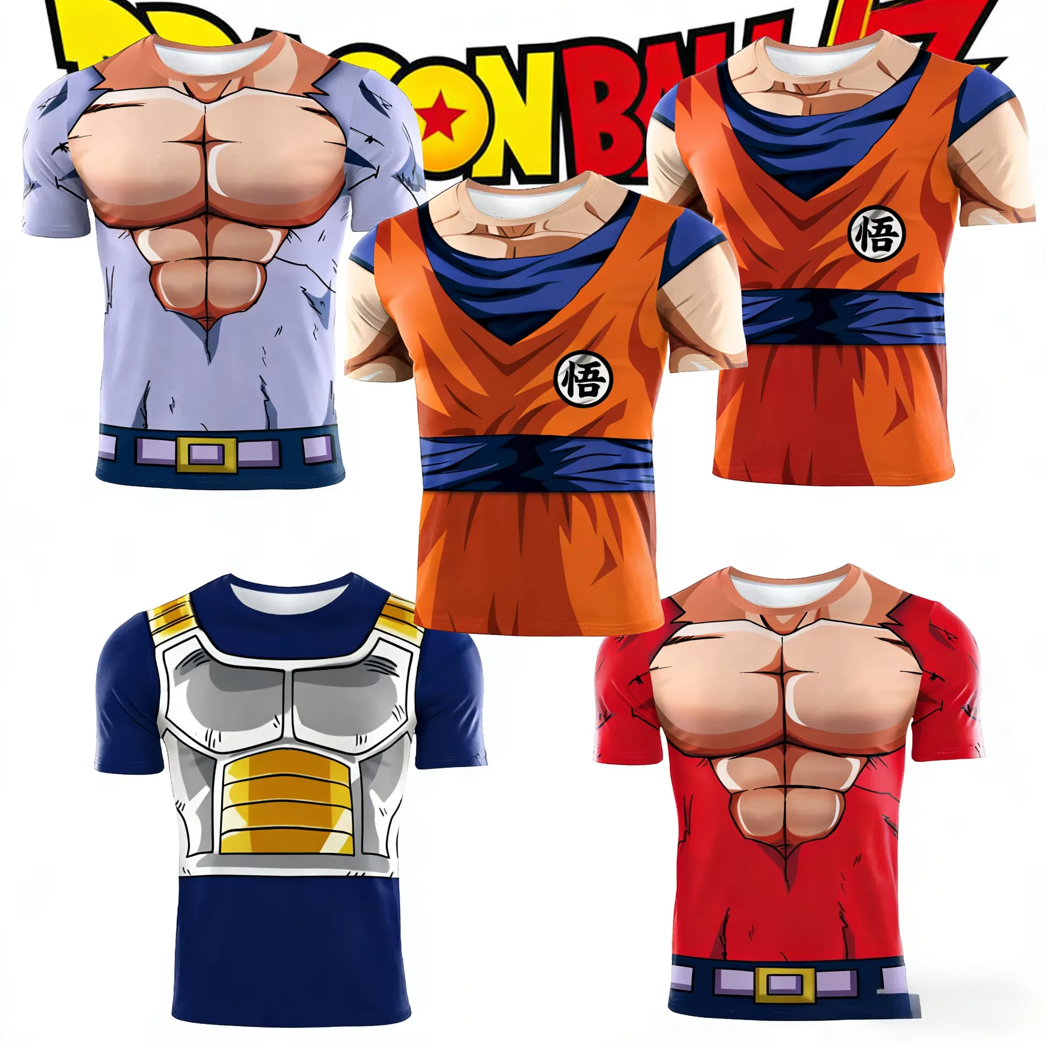 

Новая футболка Dragon Ball Z, летняя футболка с короткими рукавами, мужская футболка с 3D-принтом в стиле аниме, мужская футболка с короткими рукавами Y2k