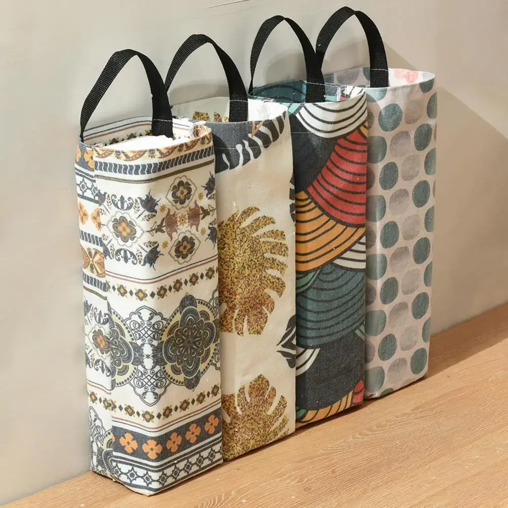 Garbage  Holder Wall Hanging Large Capacity Pull Type Canvas Multipurpose Grocery Waste  Container Kitchen Supplies