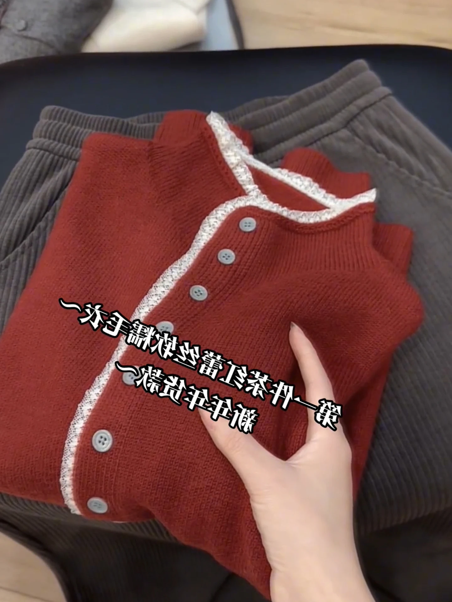 

Красный кружевной вязаный открытый кардиган Camere Long Sve, женский модный осенне-зимний мягкий свободный кардиган для поездок на работу