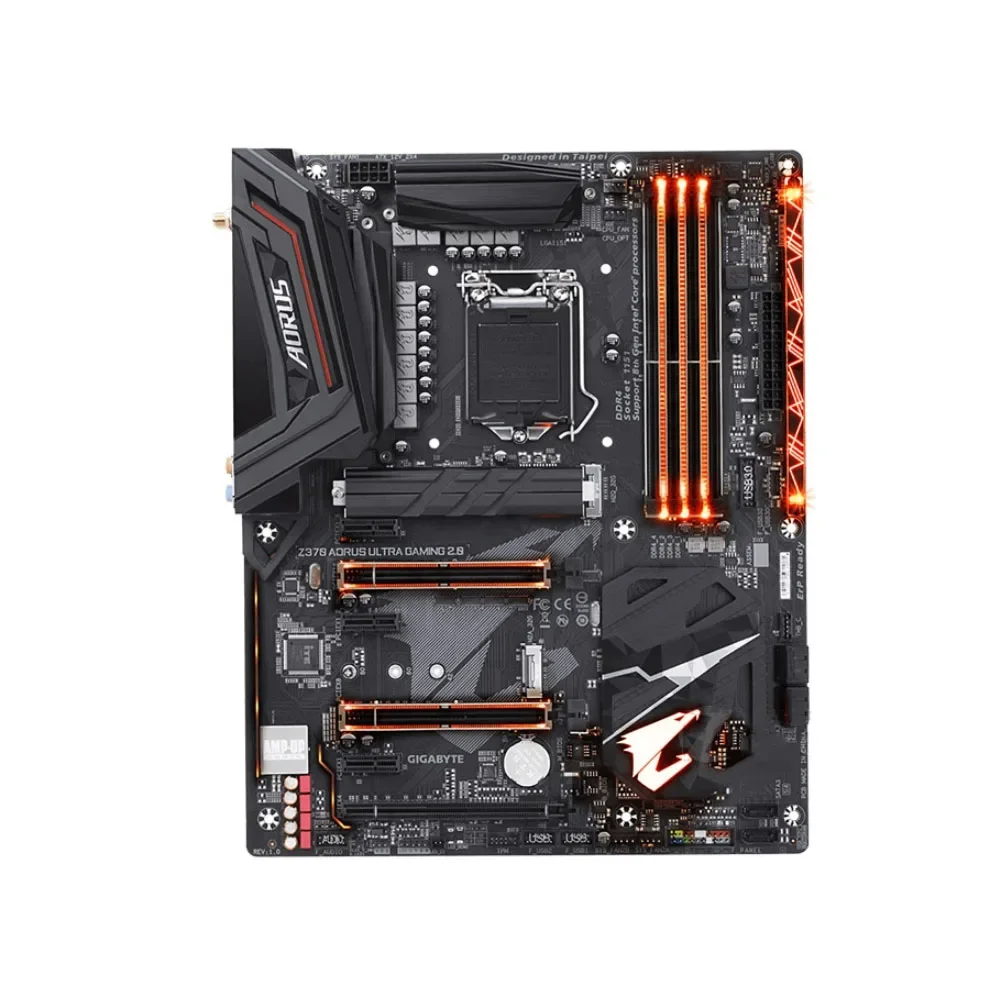 Игровая материнская плата Gigabyte Z370 AORUS ULTRA 2.0 с RGB Fusion и материнской платой Intel LGA1151 ATX 2xM.2 Crossfire