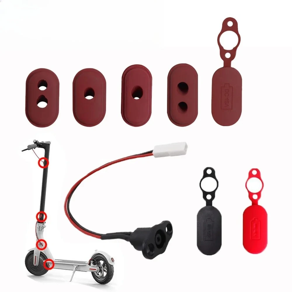 For Xiaomi Mijia M365 1s Pro Pro2 Electric Scooter Battery Power Charger Line Hole Cover Charging Port Dust Plug Rubber Case