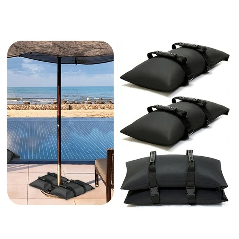  2Pcs Umbrella Base Weight Sand Bag With Leakproof Heavy Duty Outdoor Oxford Fixed Sandbags For Camping Tent Replacement