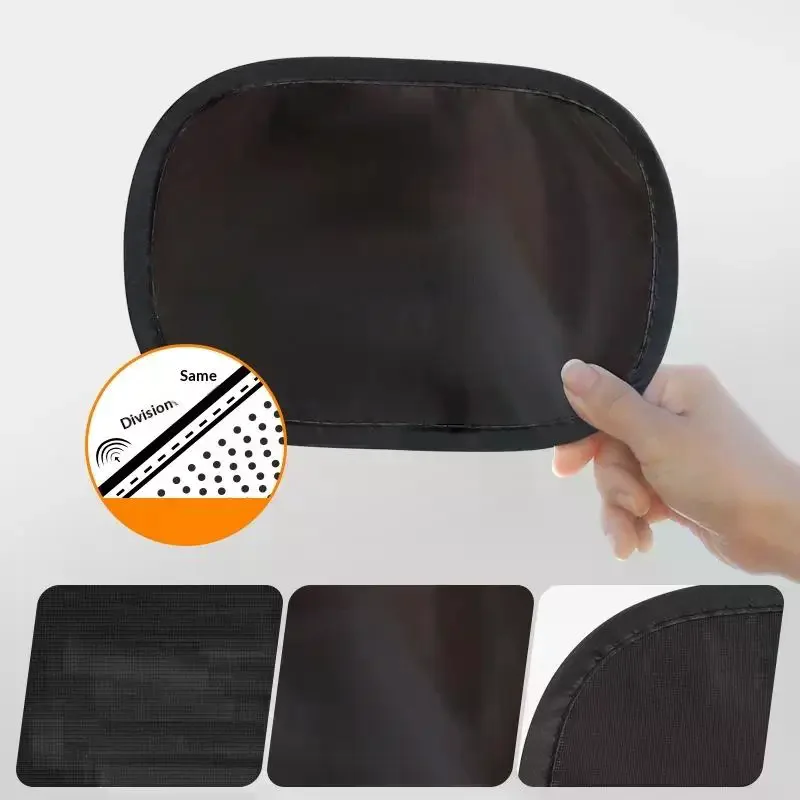 2pcs Summer Car Mini Small Shading And Anti-static Film Car Side Window Sun Protection And Heat Insulation Sunshade Cover