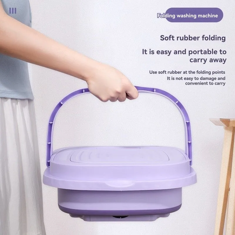 Portable Mini Folding Washing Machine For Home And For Travel Use EU Plug Home Portable Mini Folding Washing Machine