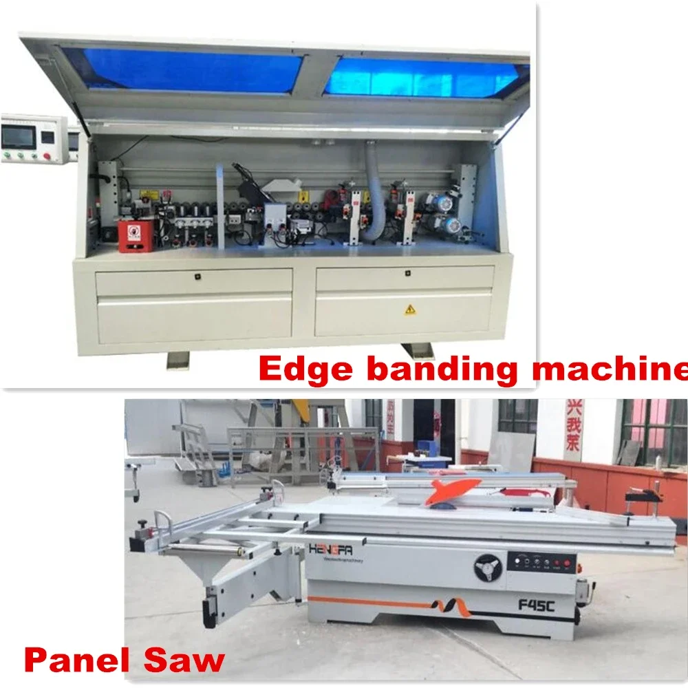 Factory Price Sliding Table Panel Saw Plus Full Automatic Edge Banding Machine in Wood Industry