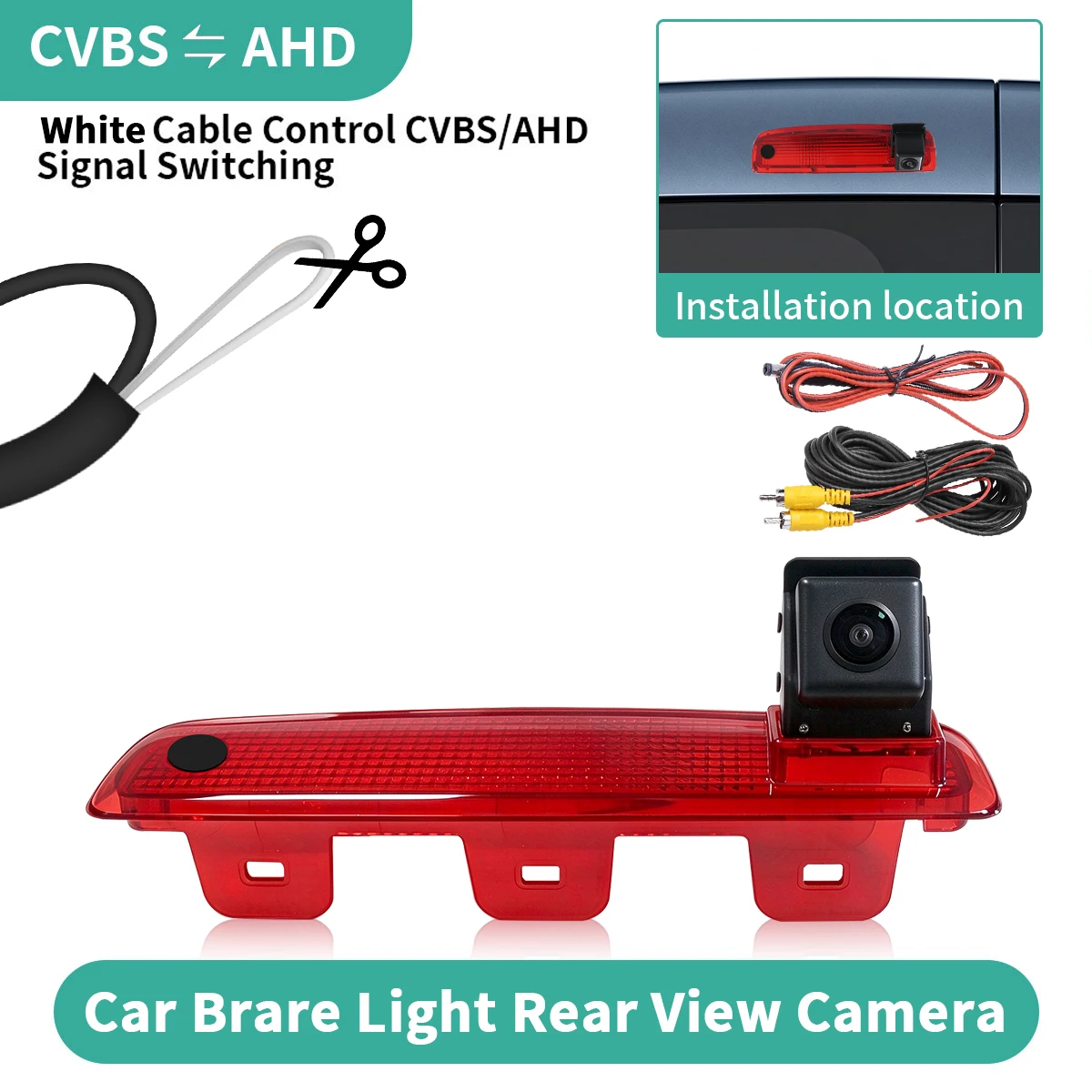 Car Brake Light Rear View Backup Camera Waterproof Wide Angle Vehicle For Lada Largus Cross/Dacia Dokker 2012-2025 3rd Third
