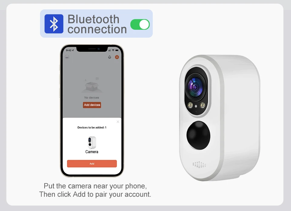 

Tuya APP Bluetooth 3MP 1296P Long Time Standby Low Comsunption Battery Power IP Camera AI Humanoid Motion Detection Baby Monitor