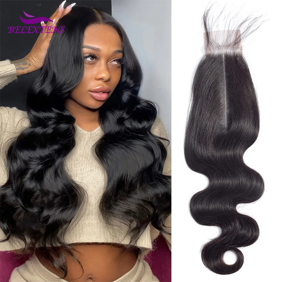 2x6 Lace Closure Body Wave Lace Closure Human Hair Braziliam Remy Hair Transparent Lace Closure Human Hair