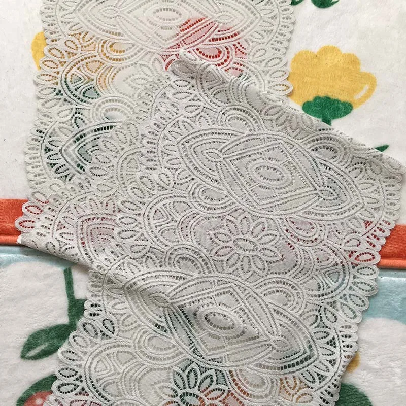 

20 ярдов, черный, зеленый, эластичная кружевная бейка с вышивкой для купальников, шитье нижнего белья, нижнее белье, бюстгальтер, декор платья