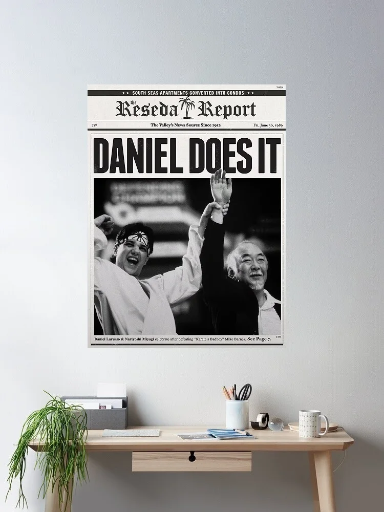 

Larusso VS Lawrence Fight Print Art Canvas Poster For Living Room Decor Home Wall Picture