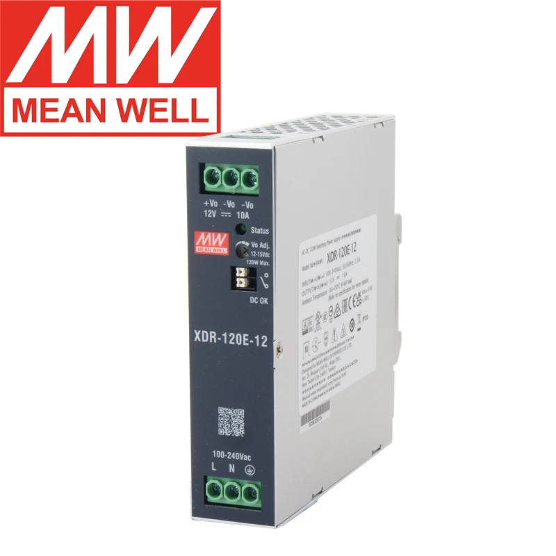 Original Mean Well XDR-120E /150E 12V 24V 36V 48V Meanwell DIN Rail Switching Power Supply