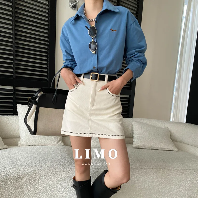 

LIMO 2025: женская весенне-летняя повседневная хлопковая рубашка, элегантный дизайн с вышивкой, модная блузка для повседневной уличной одежды, офисная одежда