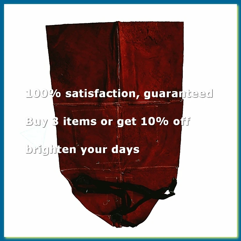 Leather Welding Apron - Heat & Flame- Heavy Duty Work Forge Apron with 6 Pockets, 42Inch Large