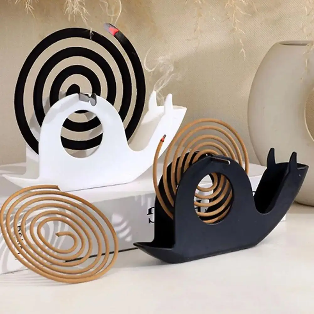 Incense Holders Coil Incense Burner Frame New PP Mosquito Coil Rack  Snail Shape Fireproof Mosquito Coil Tray For Household