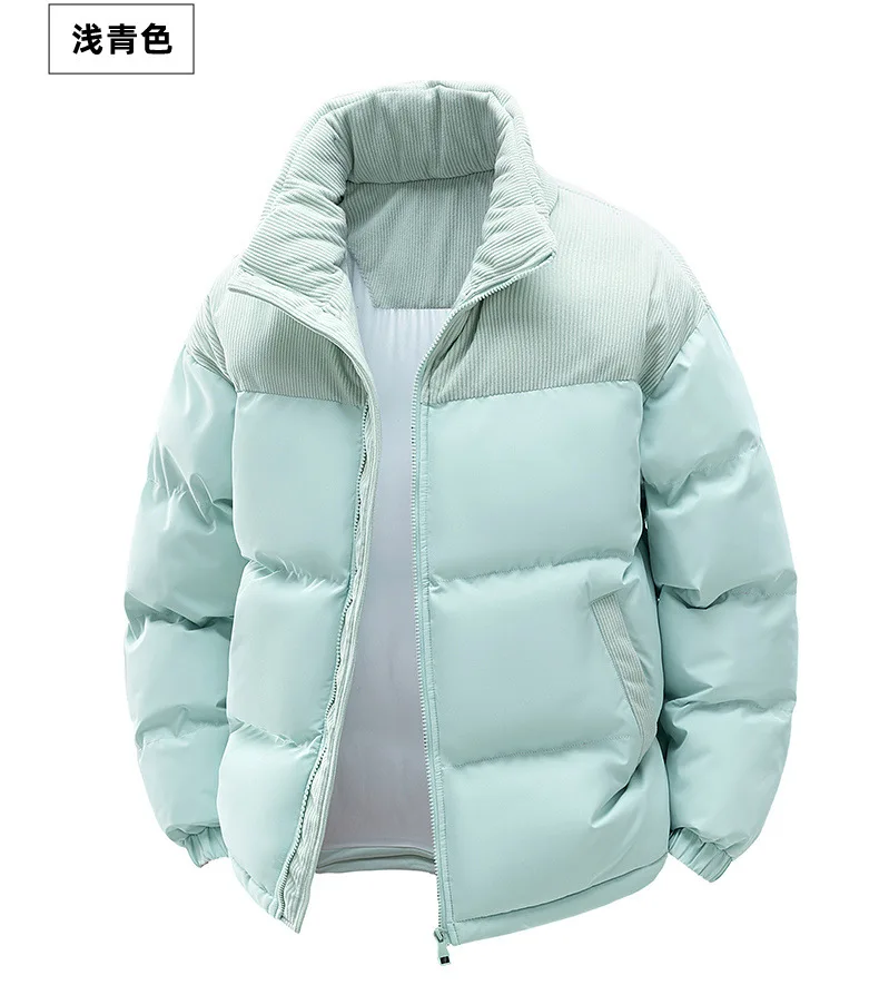 Men's Winter Thickened Cotton-Padded Jacket with Fleece Warm Cold-Proof 2025 Trendy Cotton-Padded Coat for Men