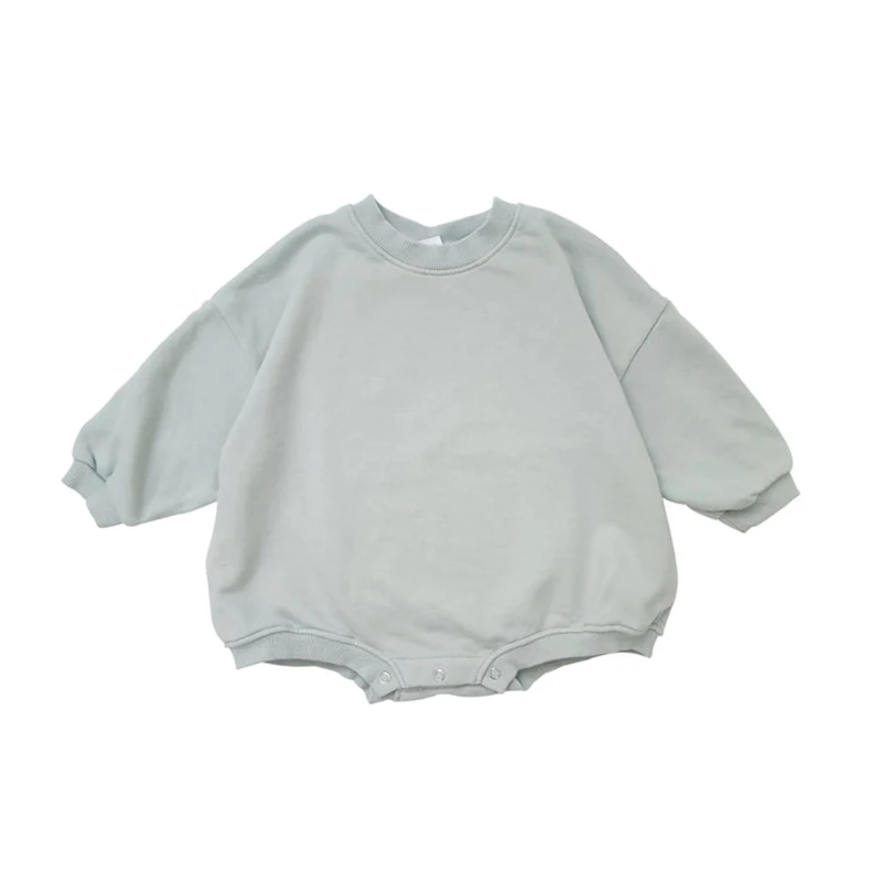 Barboteuse surdimensionnée à manches longues en coton pour bébé, sweat-shirt pour nouveau-né, barboteuses basiques pour tout-petits, vêtements pour