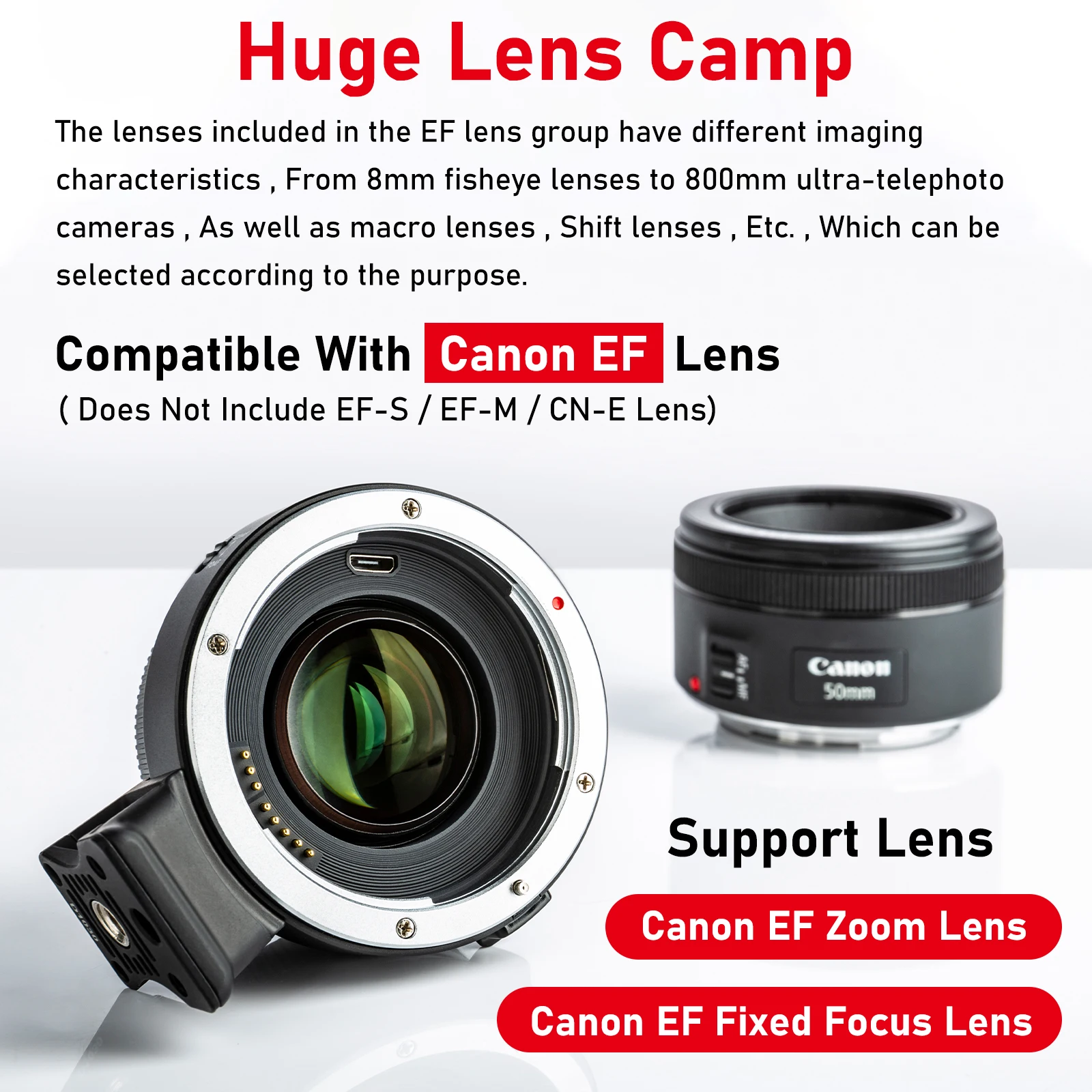 Viltrox EF-E II Lens Adapter Auto Focus Reducer Speed Booster 0.71X for Canon EF Lens to Sony E Mount Camera A9 A7II A7RII A6400