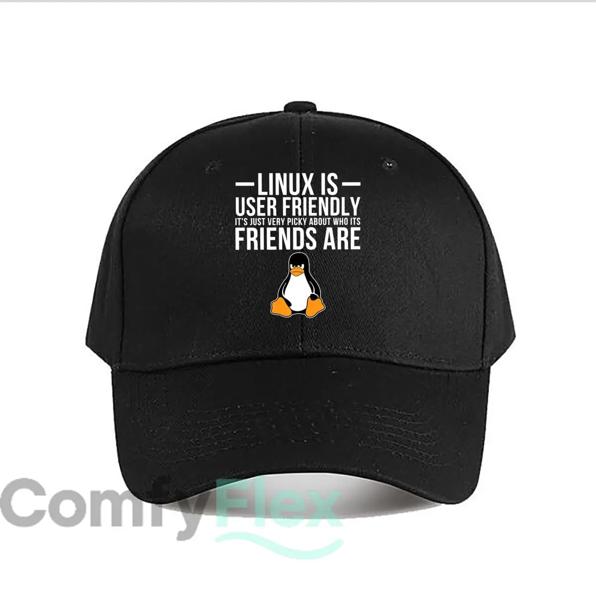 Linux Penguin Tech Open - Source Humor Design قبعة بيسبول عصرية للرجال قبعة Sunhat للسيدات للرياضات الخارجية