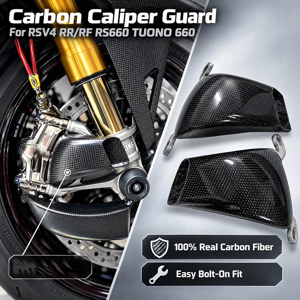 For Aprilia RSV4 RR / RF RS660 TUONO 660 Motorcycle Carbon Fiber Front Brake Air Duct Caliper Radiator Cover