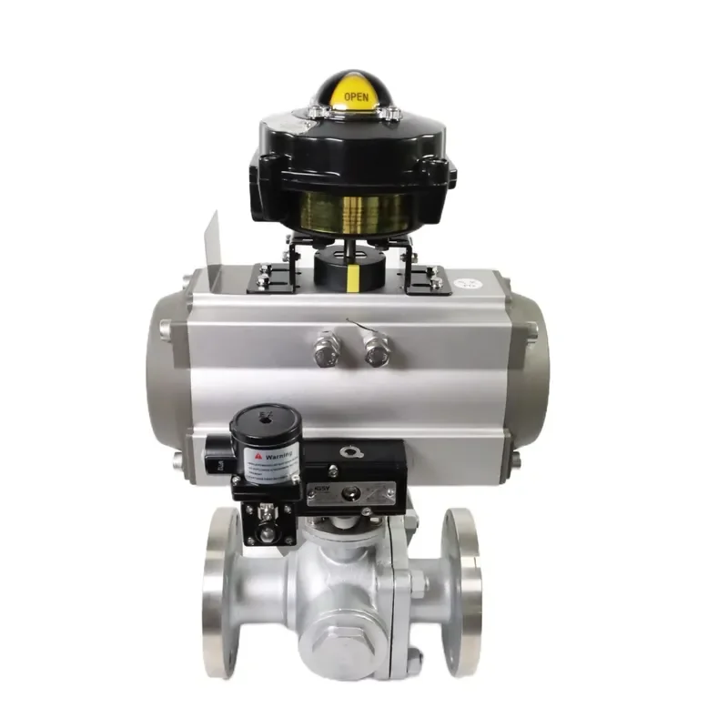 Pneumatic Ball Valve Stainless Steel Flange Thread Pneumatic Valve for Oil Gas Water Industrial Factory Supply