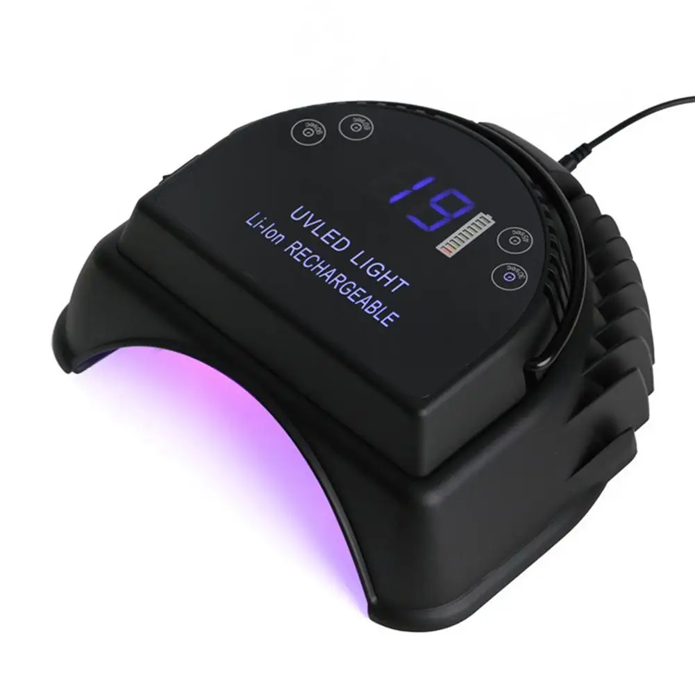 

Professional 64W Nail Lamp High Power Rechargeable Automatic Induction Nail Dryer Lcd Display Led Nail Phototherapy Lamp