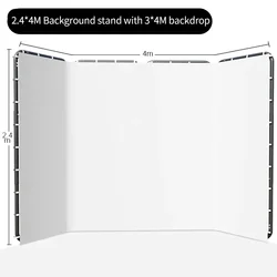 SH 240x400cm Background Stand Frame With Photography Green Screen Backdrops Photography Background For Living Video Recording