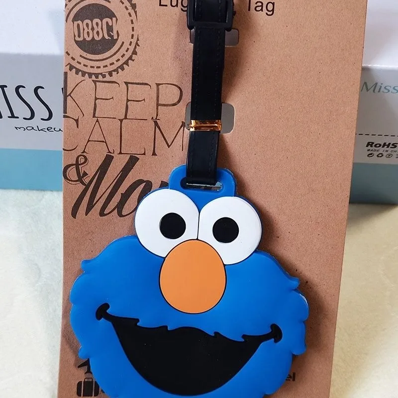 Sesame Street Elmo Big Bird Cute Luggage Tag Creative Personalized Suitcase Luggage Tag Backpack Anti-Lost Boarding Check Tag