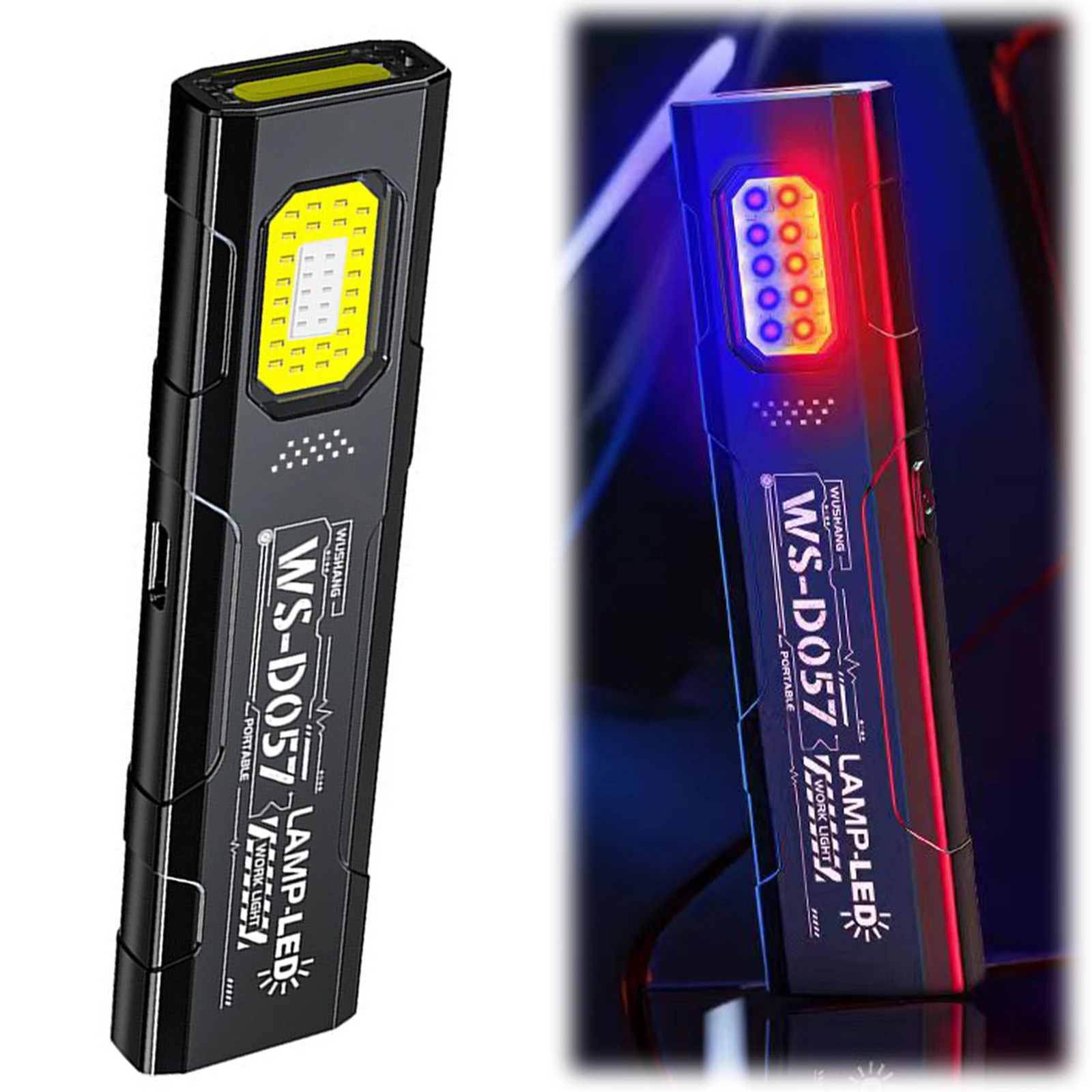 

Mini Flashlight Dual Source Illumination High Brightness Lamp Beads For Camping Hiking Magnetic Emergency Light Night