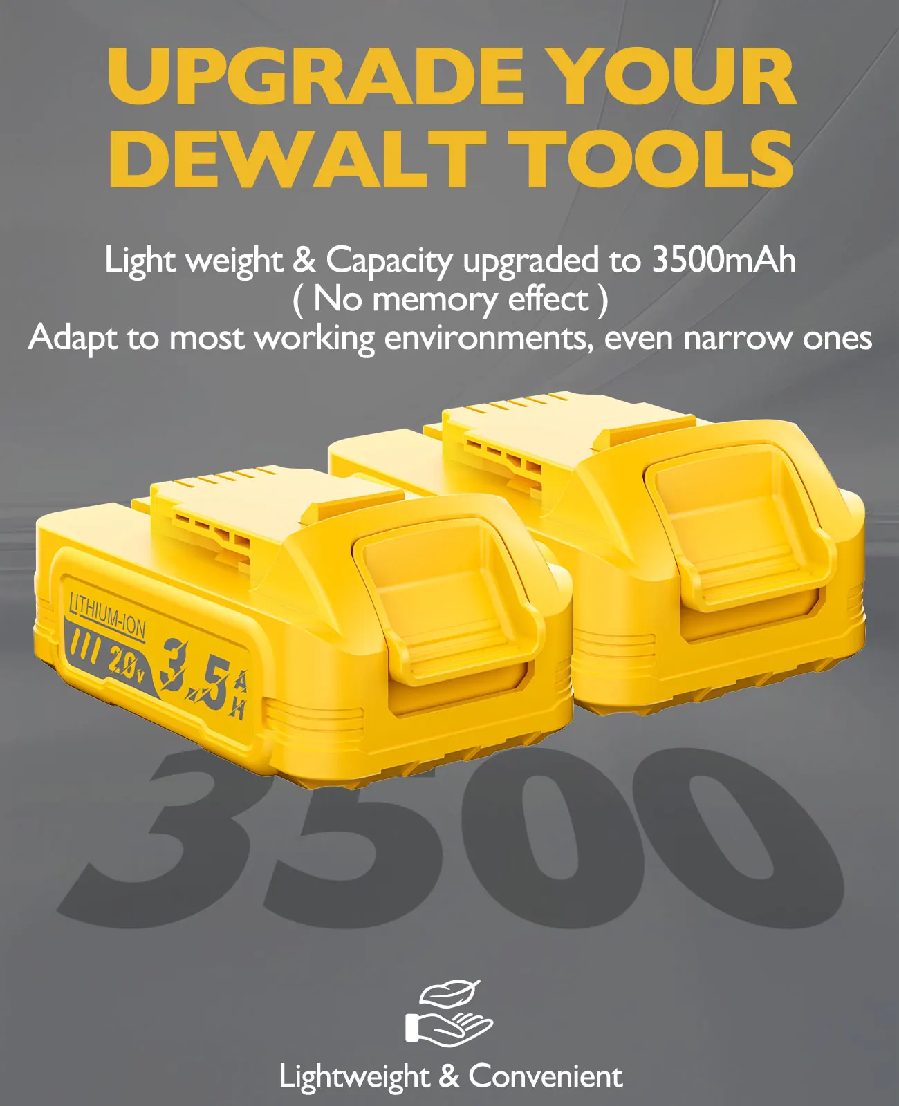 For Dewalt 20V 3500mAh Lithium Battery DCBP034 DCBP520 POWERSTACK Compact Battery for DEWALT 18V/20V Power Tool