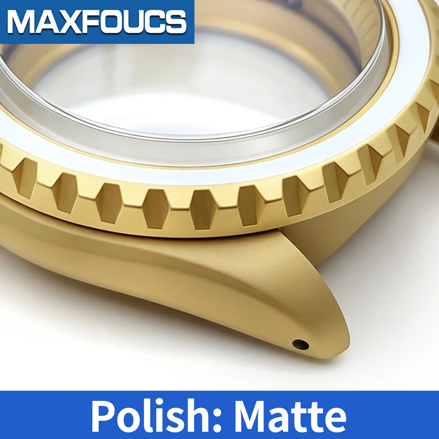 SKX Classic Mattgoldenes Uhrengehäuse 3-Uhr-Position Edelstahl MOD SKX007 NH34 4R36 Krone Saphirglas Kundenspezifisches Zubehör – Detail 6